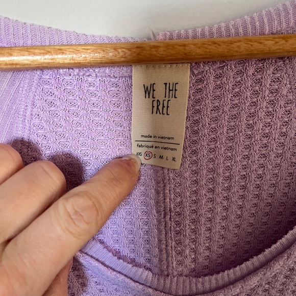 We The Free Catalina Thermal Long Sleeve Tee Lilac XS - Picture 5 of 5